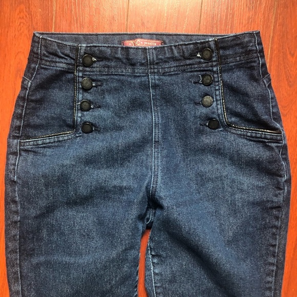 Yessica high waist skinny jeans metal button up on both  side - Picture 11 of 14